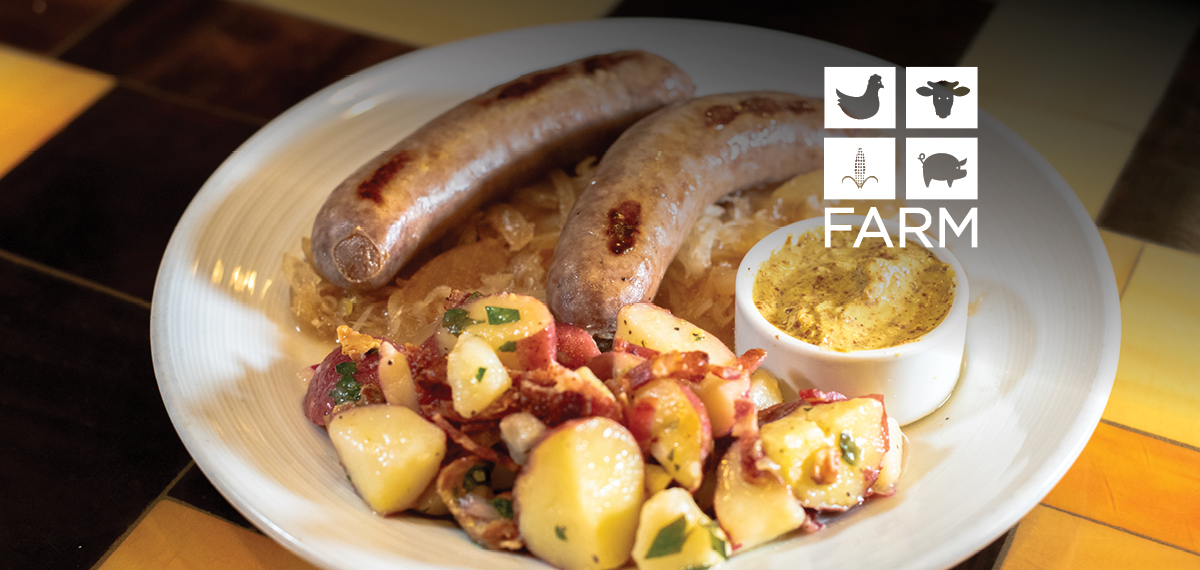 Beer Brats Special at FARM