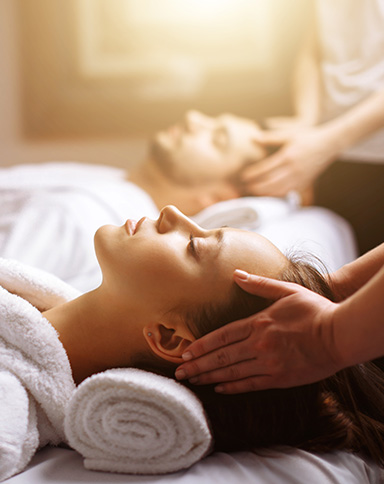 couple getting massage in a Boyd spa